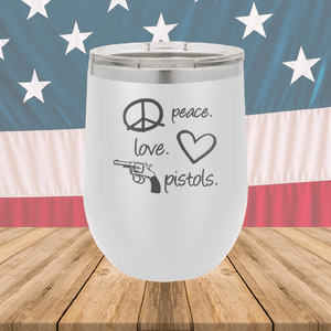 Peace Love Pistols 2 Tumbler - Stainless Steel - 2771 -