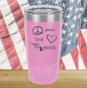 Peace Love Pistols 2 Tumbler - Stainless Steel - 2771 -