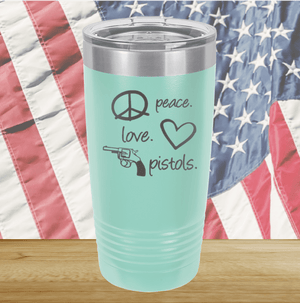 Peace Love Pistols 2 Tumbler - Stainless Steel - 2771 -