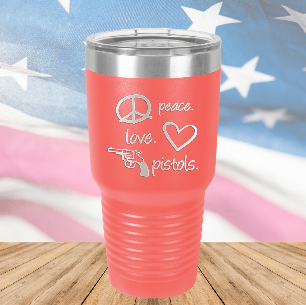 Peace Love Pistols 2 Tumbler - Stainless Steel - 2771 -