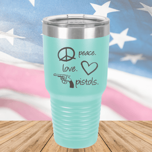 Peace Love Pistols 2 Tumbler - Stainless Steel - 2771 -