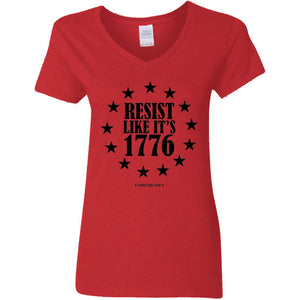 Resist Like it's 1776 V-Neck Women's T-Shirt for Republicans - 2664 -