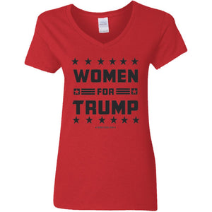 Women for Trump V-Neck Women's T-Shirt for Republicans - 2689 -