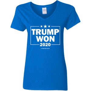 Trump Won 2020 T-Shirt for Republicans V-Neck Women's T-Shirt for Republicans - 2706 -