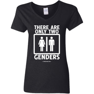 There are Only Two Genders V-Neck Women's T-Shirt for Republicans - 2660 -