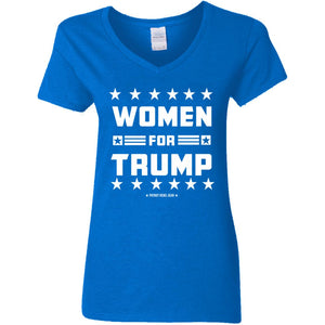 Women for Trump V-Neck Women's T-Shirt for Republicans - 2689 -