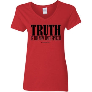 Truth is the New Hate Speech V-Neck Women's T-Shirt for Republicans - 2698 -