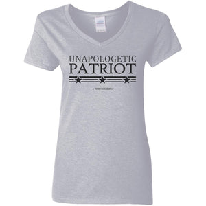 Unapologetic Patriot V-Neck Women's T-Shirt for Republicans - 2648 -