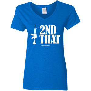 I 2nd That with Rifle V-Neck Women's T-Shirt for Republicans - 2669 -