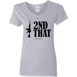 I 2nd That with Rifle V-Neck Women's T-Shirt for Republicans - 2669 -