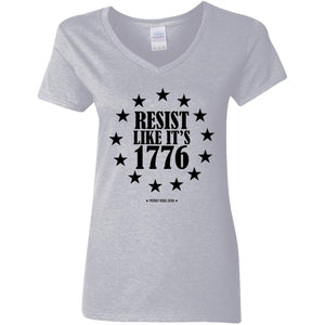 Resist Like it's 1776 V-Neck Women's T-Shirt for Republicans - 2664 -