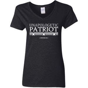 Unapologetic Patriot V-Neck Women's T-Shirt for Republicans - 2648 -