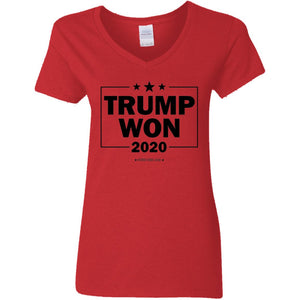 Trump Won 2020 T-Shirt for Republicans V-Neck Women's T-Shirt for Republicans - 2706 -