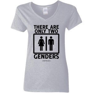 There are Only Two Genders V-Neck Women's T-Shirt for Republicans - 2660 -