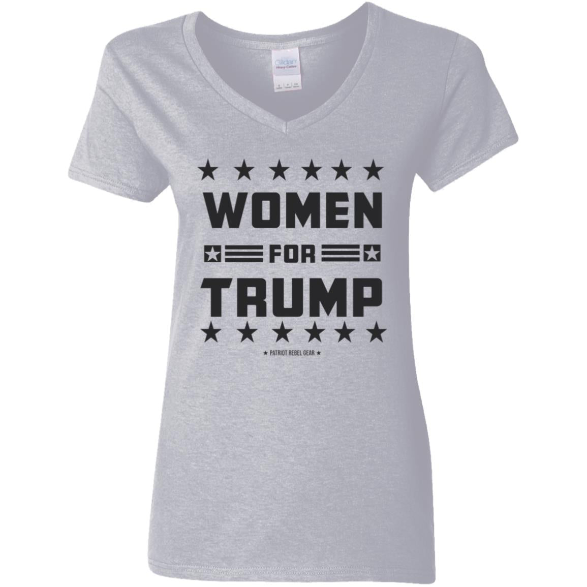 Women for Trump V-Neck Women's T-Shirt for Republicans - 2689 -