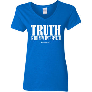 Truth is the New Hate Speech V-Neck Women's T-Shirt for Republicans - 2698 -