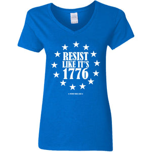 Resist Like it's 1776 V-Neck Women's T-Shirt for Republicans - 2664 -