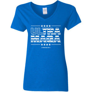 Ultra Maga V-Neck Women's T-Shirt for Republicans - 2688 -