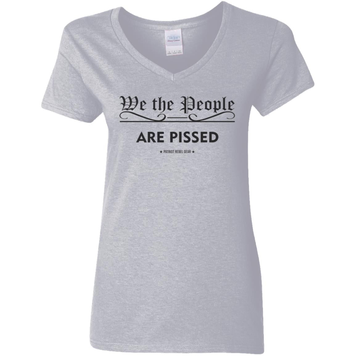 We the People Are Pissed V-Neck Women's T-Shirt for Republicans - 2651 -