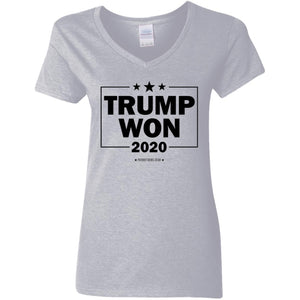 Trump Won 2020 T-Shirt for Republicans V-Neck Women's T-Shirt for Republicans - 2706 -