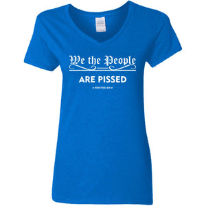 We the People Are Pissed V-Neck Women's T-Shirt for Republicans - 2651 -