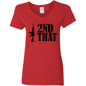 I 2nd That with Rifle V-Neck Women's T-Shirt for Republicans - 2669 -